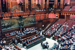Roma, Aula della Camera dei Deputati: intervento del Presidente della Repubblica alla cerimonia conclusiva delle Giornate di studio in memoria di Aldo Moro, nel ventennale della scomparsa, sul tema "Le Assemblee elettive nell'evoluzione della democrazia italiana (1978-1988)"