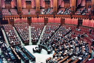 Roma, Aula della Camera dei Deputati: intervento del Presidente della Repubblica alla cerimonia conclusiva delle Giornate di studio in memoria di Aldo Moro, nel ventennale della scomparsa, sul tema "Le Assemblee elettive nell'evoluzione della democrazia italiana (1978-1988)"