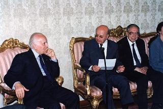 Delegazione di giornalisti russi partecipanti ad un Seminario promosso dalla Fondazione "Alcide De Gasperi" in collaborazione con la Facoltà di giornalismo dell'Università di Mosca