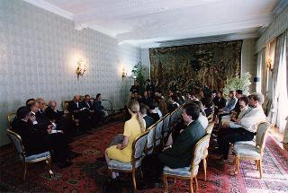 Delegazione di giornalisti russi partecipanti ad un Seminario promosso dalla Fondazione "Alcide De Gasperi" in collaborazione con la Facoltà di giornalismo dell'Università di Mosca