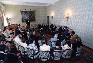 Delegazione di giornalisti russi partecipanti ad un Seminario promosso dalla Fondazione "Alcide De Gasperi" in collaborazione con la Facoltà di giornalismo dell'Università di Mosca