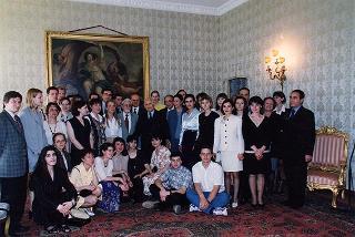 Delegazione di giornalisti russi partecipanti ad un Seminario promosso dalla Fondazione "Alcide De Gasperi" in collaborazione con la Facoltà di giornalismo dell'Università di Mosca