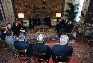 Padre Agostino Gardin, presidente onorario dell'Associazione Sorella Natura, con alcuni esponenti del sodalizio