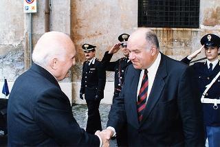 Roma, Sala della Protomoteca in Campidoglio: intervento del Presidente della Repubblica alla celebrazione del cinquantenario dell'elezione di Luigi Einaudi alla Presidenza della Repubblica