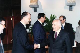 Roma, Sala della Protomoteca in Campidoglio: intervento del Presidente della Repubblica alla celebrazione del cinquantenario dell'elezione di Luigi Einaudi alla Presidenza della Repubblica