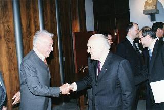Roma, Sala della Protomoteca in Campidoglio: intervento del Presidente della Repubblica alla celebrazione del cinquantenario dell'elezione di Luigi Einaudi alla Presidenza della Repubblica