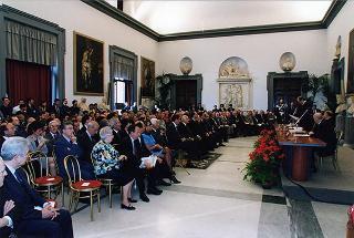 Roma, Sala della Protomoteca in Campidoglio: intervento del Presidente della Repubblica alla celebrazione del cinquantenario dell'elezione di Luigi Einaudi alla Presidenza della Repubblica