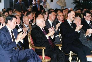 Roma, Sala della Protomoteca in Campidoglio: intervento del Presidente della Repubblica alla celebrazione del cinquantenario dell'elezione di Luigi Einaudi alla Presidenza della Repubblica