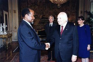 Incontro con il Presidente della Repubblica del Mozambico Joaquim Alberto Chisano