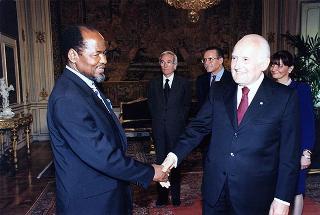 Incontro con il Presidente della Repubblica del Mozambico Joaquim Alberto Chisano
