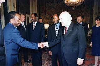 Incontro con il Presidente della Repubblica del Mozambico Joaquim Alberto Chisano