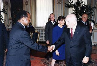 Incontro con il Presidente della Repubblica del Mozambico Joaquim Alberto Chisano