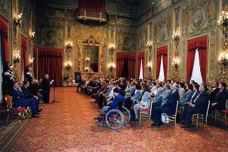 Cornelio Valetto, con una delegazione del Gruppo Anziani SAIAG