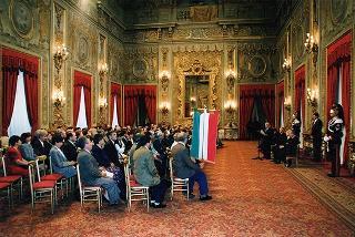 Cornelio Valetto, con una delegazione del Gruppo Anziani SAIAG