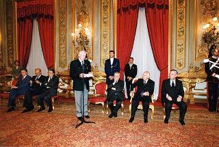 Cornelio Valetto, con una delegazione del Gruppo Anziani SAIAG