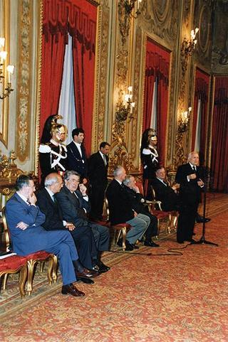 Cornelio Valetto, con una delegazione del Gruppo Anziani SAIAG