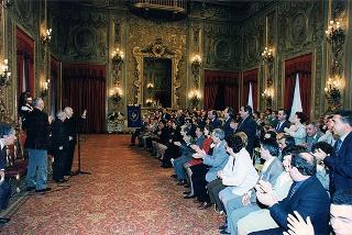 Cornelio Valetto, con una delegazione del Gruppo Anziani SAIAG