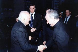 Roma, Chiesa di S. Maria in Trastevere: visita del Presidente della Repubblica alla Comunità di S. Egidio nel 30° anniversario di attività dell'Associazione