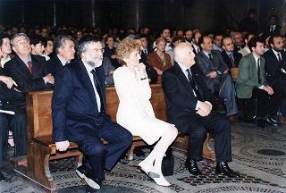 Roma, Chiesa di S. Maria in Trastevere: visita del Presidente della Repubblica alla Comunità di S. Egidio nel 30° anniversario di attività dell'Associazione