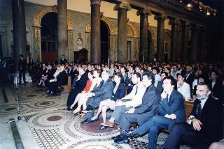 Roma, Chiesa di S. Maria in Trastevere: visita del Presidente della Repubblica alla Comunità di S. Egidio nel 30° anniversario di attività dell'Associazione