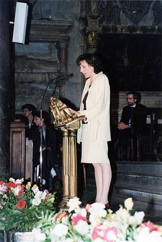 Roma, Chiesa di S. Maria in Trastevere: visita del Presidente della Repubblica alla Comunità di S. Egidio nel 30° anniversario di attività dell'Associazione