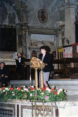 Roma, Chiesa di S. Maria in Trastevere: visita del Presidente della Repubblica alla Comunità di S. Egidio nel 30° anniversario di attività dell'Associazione