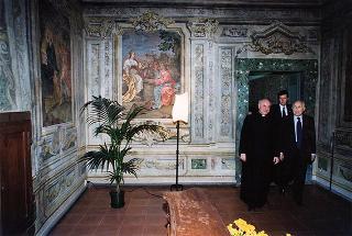 Roma, Chiesa di S. Maria in Trastevere: visita del Presidente della Repubblica alla Comunità di S. Egidio nel 30° anniversario di attività dell'Associazione