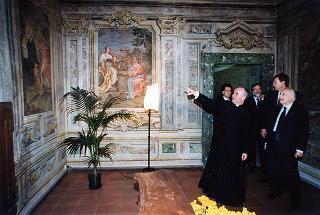 Roma, Chiesa di S. Maria in Trastevere: visita del Presidente della Repubblica alla Comunità di S. Egidio nel 30° anniversario di attività dell'Associazione