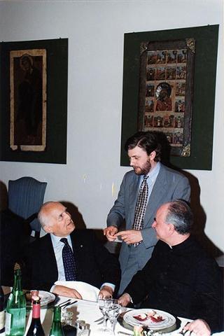 Roma, Chiesa di S. Maria in Trastevere: visita del Presidente della Repubblica alla Comunità di S. Egidio nel 30° anniversario di attività dell'Associazione