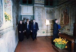 Roma, Chiesa di S. Maria in Trastevere: visita del Presidente della Repubblica alla Comunità di S. Egidio nel 30° anniversario di attività dell'Associazione
