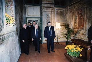 Roma, Chiesa di S. Maria in Trastevere: visita del Presidente della Repubblica alla Comunità di S. Egidio nel 30° anniversario di attività dell'Associazione