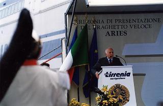 Napoli: intervento del Presidente della Repubblica alla cerimonia inaugurale della nuova nave veloce della Società Tirrenia