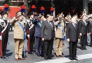 Roma, Altare della Patria: deposizione di una corona d'alloro da parte del Presidente della Repubblica in occasione della Festa Nazionale della Repubblica
