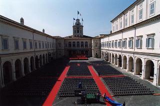 Quirinale Cortile d'Onore: Concerto dell'Orchestra Sinfonica Nazionale della RAI e del Coro dell'Accademia Nazionale di Santa Cecilia, diretti dal Maestro Gianluigi Gelmetti, in occasione della Festa Nazionale della Repubblica