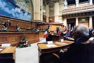 Svizzera, Berna: intervento del Presidente della Repubblica in occasione delle celebrazioni del 150° anniversario della Costituzione Svizzera