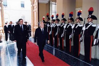 Roma: intervento del Presidente della Repubblica, in forma ufficiale, al 184° anniversario di fondazione dell'Arma dei Carabinieri
