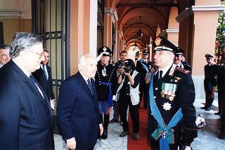 Roma: intervento del Presidente della Repubblica, in forma ufficiale, al 184° anniversario di fondazione dell'Arma dei Carabinieri
