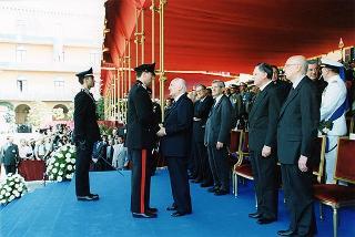 Roma: intervento del Presidente della Repubblica, in forma ufficiale, al 184° anniversario di fondazione dell'Arma dei Carabinieri