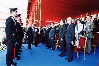 Roma: intervento del Presidente della Repubblica, in forma ufficiale, al 184° anniversario di fondazione dell'Arma dei Carabinieri