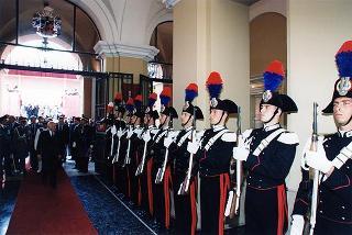 Roma: intervento del Presidente della Repubblica, in forma ufficiale, al 184° anniversario di fondazione dell'Arma dei Carabinieri