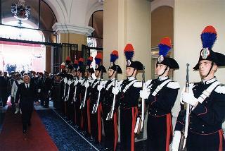 Roma: intervento del Presidente della Repubblica, in forma ufficiale, al 184° anniversario di fondazione dell'Arma dei Carabinieri