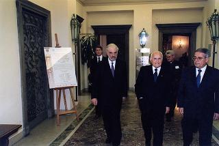 Torino: intervento del Presidente della Repubblica alla cerimonia inaugurale del III Congresso internazionale di studi sulla Sindone ed alla celebrazione del 50° anniversario dell'elezione di Luigi Einaudi alla Presidenza della Repubblica