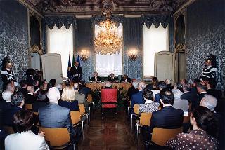 Torino: intervento del Presidente della Repubblica alla cerimonia inaugurale del III Congresso internazionale di studi sulla Sindone ed alla celebrazione del 50° anniversario dell'elezione di Luigi Einaudi alla Presidenza della Repubblica