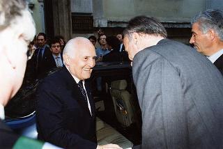 Torino: intervento del Presidente della Repubblica alla cerimonia inaugurale del III Congresso internazionale di studi sulla Sindone ed alla celebrazione del 50° anniversario dell'elezione di Luigi Einaudi alla Presidenza della Repubblica