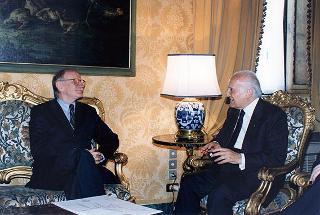 Cerimonia di consegna del Premio "Presidente della Repubblica 1998" dell'Accademia Nazionale di San Luca al maestro Nunzio Di Stefano