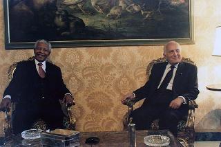 Visita ufficiale in Italia del Presidente della Repubblica del Sud Africa Nelson Mandela