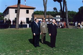 Castelporziano: cerimonia di consegna da parte del Presidente della Repubblica della Medaglia d'Oro al Valor Civile al Corpo Forestale dello Stato