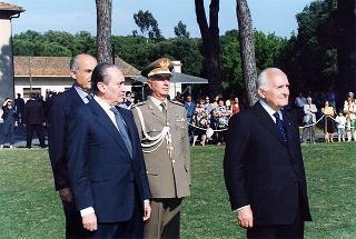 Castelporziano: cerimonia di consegna da parte del Presidente della Repubblica della Medaglia d'Oro al Valor Civile al Corpo Forestale dello Stato