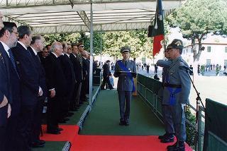 Castelporziano: cerimonia di consegna da parte del Presidente della Repubblica della Medaglia d'Oro al Valor Civile al Corpo Forestale dello Stato