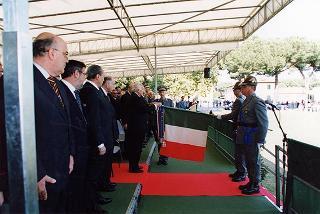 Castelporziano: cerimonia di consegna da parte del Presidente della Repubblica della Medaglia d'Oro al Valor Civile al Corpo Forestale dello Stato
